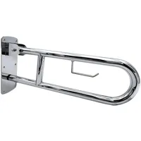 RIDDER WC-Aufstehbügel Uwe chromfarben, inkl. WC-Papierhalter,