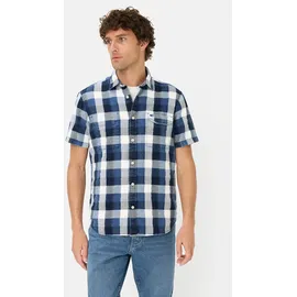CAMEL ACTIVE Kurzarmhemd kariert Blau M