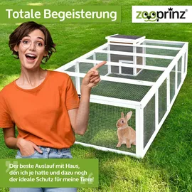 zooprinz Freigehege Comfort XL 218 x 46,5 x 100 cm Weiß