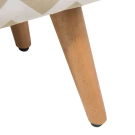 Beliani Hocker Takoma Baumwolle 50 x 35 x 30 cm Beige