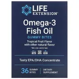 Life Extension - Omega-3 Fischöl Gummy Bites | Hochwertige Omega-3-Fettsäuren für Herz- und Gehirngesundheit - 60 Gummibärchen