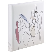Hama Fotoalbum „Hands“ 29x32 cm (Buch-Album mit 60 weißen Seiten, mit Trennblättern, zum Selbstgestalten und Einkleben, Erinnerungsalbum) Fotobuch weiß