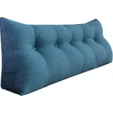 VERCART Großes Bettruhe Keilkissen, Lang Lesekissen, Dekoratives Kopfteilkissen, Dreieckiges Rückenkissen, Loungekissen für Tagesbett oder Couch,