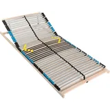 7 Zonen Lattenrost 90x200, 42 Latten, Ergonomischer Lattenrost - Kopfteil verstellbar, Hergestellt in Deutschland, Lattenrahmen und Federholzrahmen...