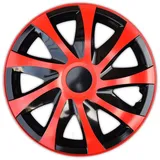 NRM KO240 Radzierblende Draco CS, Schwarz/Rot, 16 Zoll, 4er Set