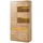 Massivmoebel24 Vitrine CARDIFF 103 x 43,5 x 207 cm Beige