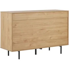 Beliani Sideboard 119 x 84 x 35 cm Braun / Weiß