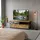 Relaxdays TV-Lowboard 120 x 40 cm Braun/Schwarz Holzwerkstoff/Stahl