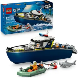 LEGO City Verfolgungsjagd im Polizeiboot, Spielset mit Schnellboot 60456