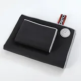 Treer Mikrofaser Handtuch, Strandtuch, Schnelltrocknendes Handtuch, Reisehandtuch Leicht, Microfaser Badetuch Groß, Microfaser Handtücher (80x160cm,schwarz)