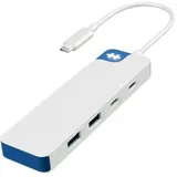 Hyper Hyper® HyperDrive Flex 4 Dockingstation USB-C Combo Hub weiß/blau