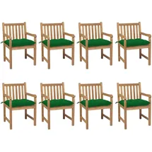 vidaXL Gartenstuhl 60 x 100 x 90 cm grün 8 St.
