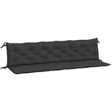 vidaXL Bankauflage 200 x 50 x 7 cm schwarz 2 St.