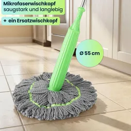 ideoon home Wischmopp mit Auswringfunktion ideoon Grün 2 St.