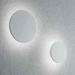 cover ap d15 rund, weiße wandleuchte, ideal lux