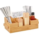 Relaxdays Besteckhalter 11,5 x 35 x 15 cm Farbe Natur