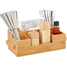 Relaxdays Besteckhalter 11,5 x 35 x 15 cm Farbe Natur