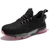 SPIEZ Sicherheitsschuhe Damen Leicht rutschfest Arbeitsschuhe für Damen Sicherheitsschuhe Mit Dämpfung für Arbeit und Alltag Schwarz Rosa EU 41 - 41 EU