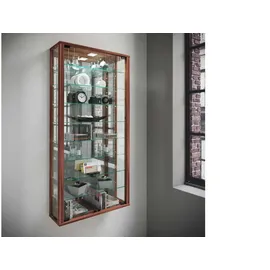 MID.YOU Hängevitrine Vitrosa ca. 59x114x18 cm Nussbaumfarb.