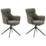 MCA Furniture Esszimmerstuhl, Feingewebe, (2er-Set), drehbar & Schwingfunktion, Sitzhöhe ca. 50 cm