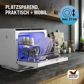 monzana MSPM900 Tischgeschirrspüler (freistehend, 450 mm breit, Weiß)