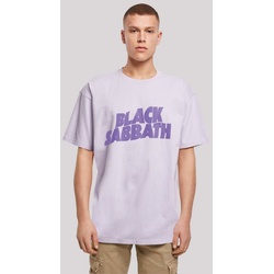 F4NT4STIC T-Shirt Black Sabbath Heavy Metal Band Wavy Logo Black Print lila XXL