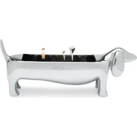 Umbra Dachsie Ringhalter, Moderner Ringhalter in Form eines Dackels für 9 Ringe, Chrom