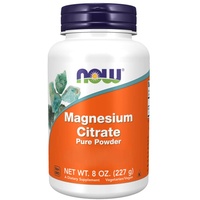 Now Foods, Magnesium Citrate Powder, Magnesiumcitrat, 227g veganes Pulver, Laborgeprüft, Glutenfrei, Vegetarisch, Sojafrei, ohne Gentechnik