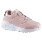 SKECHERS Sneaker »UNO LITE«, Freizeitschuh, Halbschuh, Schnürschuh mit metallic Fersenpatch, Gr. 33, mauve, , 24156635-33