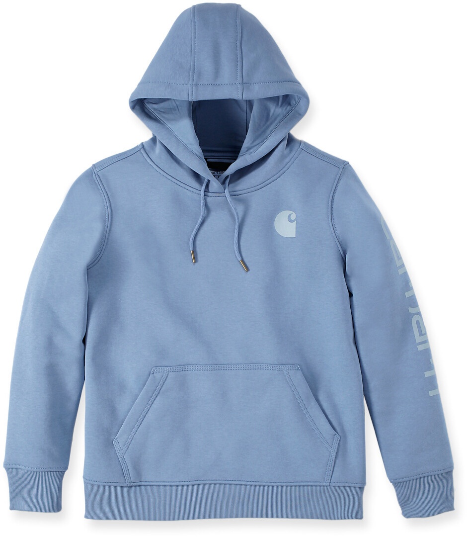 Carhartt Clarksburg Logo Dames Hoodie, blauw, L Voorvrouw