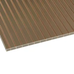 Acrylglas Stegdoppelplatte | 16 mm | Breite 980 mm | Bronze | AntiDrop | 3000 mm