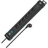 Brennenstuhl Premium-Line Steckdosenleiste 2x USB, 6-fach, 3m, schwarz