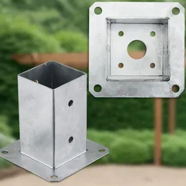 SOTech Bodenanker zum Aufschrauben vierkant 80 x 80 mm Feuerverzinkt