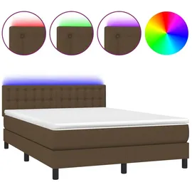 vidaXL Boxspringbett 140 x 200 cm H2 Braun