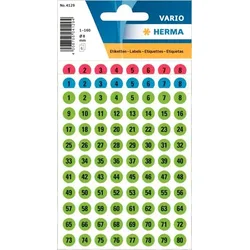 HERMA Zahlen Ø 8 mm, 576 Etiketten, Aufdruck: 1-160, Papier, schwarz