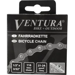 Ventura-Kette 8-Gang, 1/2x3/32 116L grau/braun (hängende Verpackung) EINHEITSGRÖSSE