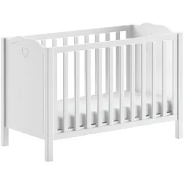 58 aufm Kessel 58aufmkessel Babybett, Weiß Holz, 60x120 cm, Babymöbel, Babybetten, Gitterbett