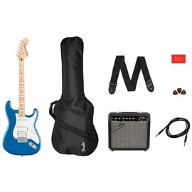 Squier E-Gitarre, Affinity Series Stratocaster HSS Pack MN Lake Placid Blue - E-Gitarr