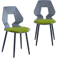 Trisens 2er 4er Set Design Stühle Esszimmerstühle Küchenstühle Wohnzimmerstuhl Bürostuhl Kunststoff
