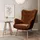 lookway Relaxsessel gepolstert 80 x 105 x 86 cm Braun/Orange