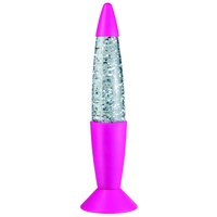 LED Tischleuchte Glitterleuchte Mood Pink Lavalampe für 3 x AA Batterie Schalter