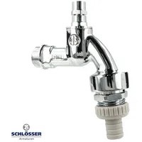Schlösser Armaturen Js Auslaufventil Mit Rb,Rv,Sv Steckschl.-Ot,3/4",Pol. Chr.,Dvgw