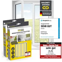 EasyMaxx Fliegenschutzgitter mit Magnetbefestigung 150 x 180 cm Weiß