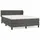 vidaXL Boxspringbett 140 x 200 cm Dunkelgrau