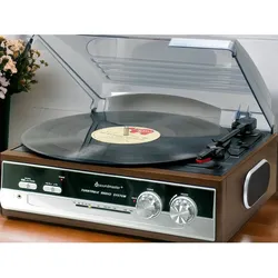 Soundmaster PL186H Plattenspieler Radio eingebaute Lautsprecher Kopfhörerbuchse Retro Nostalgie