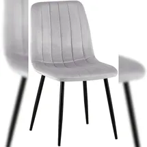 deluke Stuhl LENZ Samt grau