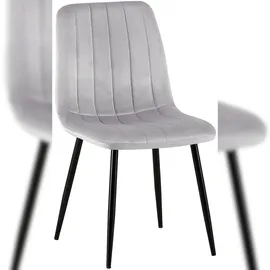 deluke Stuhl LENZ Samt grau