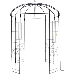 VEVOR Pavillon Gartenbogen Vogelkäfigform 9x6,6ft für Hochzeit Garten Schwarz