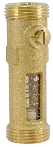Durchflussmengenbegrenzer für Heizung und Solar - 2 x 1'' AG - Anzeige 2 bis 12 l/min - max.