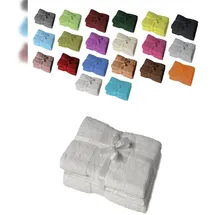 EXKLUSIV HEIMTEXTIL Saunatuchset 80 x 200 cm weiß 2 St.
